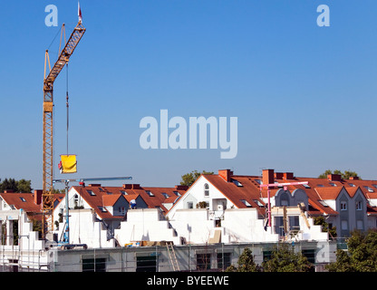 Site de construction en une succession de maisons mitoyennes, Cologne, Rhénanie du Nord-Westphalie, Allemagne, Europe Banque D'Images