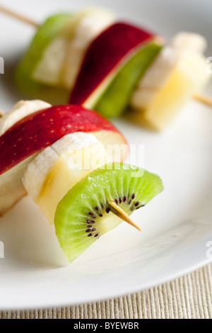 Brochettes de fruits Banque D'Images