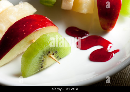 Brochettes de fruits Banque D'Images