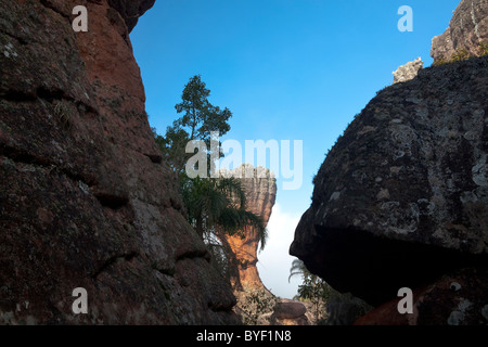 Rock Formations à Vila Velha, parc d'État de Parana, Brésil Banque D'Images