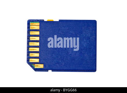 Carte SD isolé sur fond blanc Banque D'Images