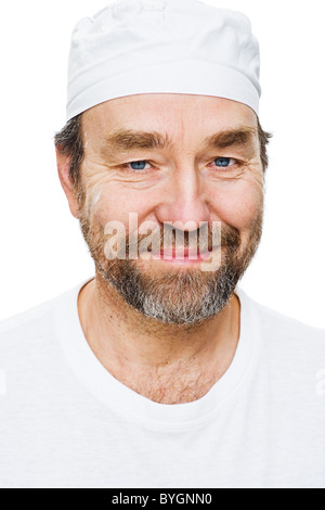 Studio portrait of male Baker Banque D'Images