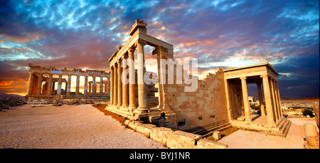 L'Erechtheum Temple, l'acropole d'Athènes en Grèce. Banque D'Images