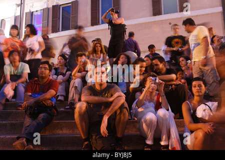 Soirée à la Fontaine de Trevi, Rome, Italie Banque D'Images