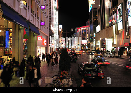 Ginza de nuit Banque D'Images