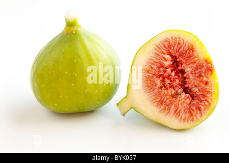 Figs isolé sur fond blanc Banque D'Images