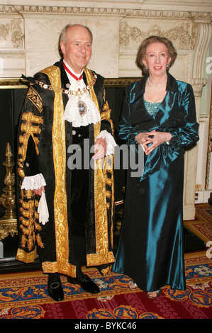 John Stuttard, maire et maire Lesley Stuttard Le Maire de la ville de Londres, de l'échevin John Stuttard héberge Banque D'Images