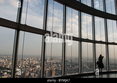 Vues de Tokyo à partir de la 'Tokyo City View' à Roppongi Hills, quartier de Roppongi, Tokyo, Japon. Banque D'Images