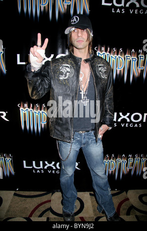 Criss Angel la troisième saison première de "Criss Angel Mindfreak' à l'intérieur du théâtre Luxor Luxor dans le hall de l'Hotel Casino Las Banque D'Images