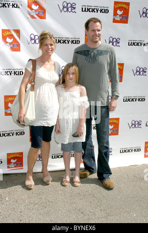 Beth Toussaint, fille Tess, et Jack Coleman Kidstock Music and Art Festival à Greystone Mansion de Beverly Hills, en Californie Banque D'Images