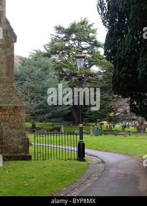 Great Malvern Gas Light. Cela a été l'inspiration pour CS Lewis d'utiliser un lampadaire dans le lion la sorcière blanche et l'armoire. Banque D'Images