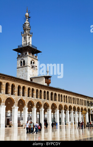 Cour de la mosquée des Omeyyades, Damas, Syrie Banque D'Images