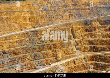 Détails de la mine d'or à ciel ouvert de Martha à Waihi en Nouvelle Zélande Banque D'Images