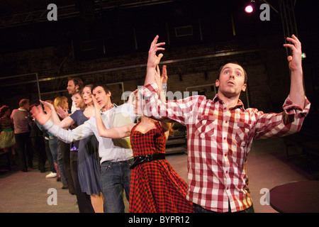 Comédie musicale, jouer 'Groupe' effectué à Southwark Playhouse, Londres Banque D'Images