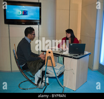 Paris, France, Business Trade Show, les gens, les entrepreneurs de la réunion d'information Création d'entreprises Banque D'Images