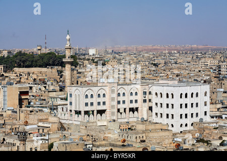 Vue aérienne sur la ville d'Alep en Syrie Banque D'Images