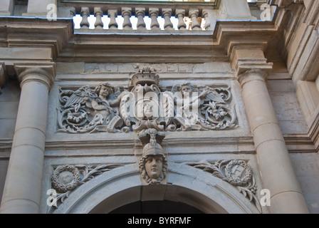 Détail architectural sur l'hôtel de ville de Halifax Yorkshire Banque D'Images