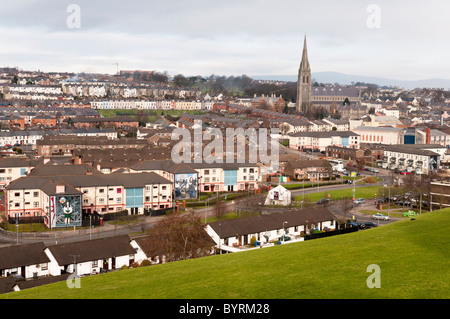 Donnant sur le Bogside, Derry/Londonderry, 2013 Ville de culture Banque D'Images