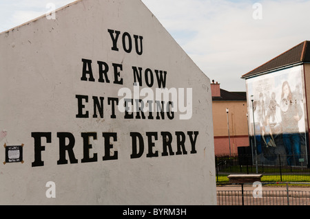 Free Derry Corner 'Vous êtes maintenant dans Free Derry' Banque D'Images