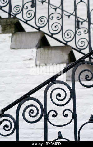 Escaliers et balustrades Hors Château Vaalsbroek Vaals, dans les Pays-Bas Banque D'Images