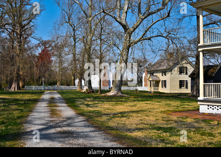 L'homestead Pettigrew au lac Phelps, Caroline du Nord. Banque D'Images