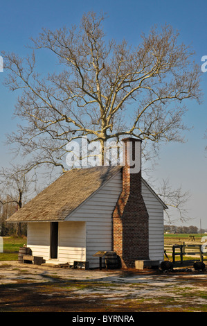 L'homestead Pettigrew au lac Phelps, Caroline du Nord. Banque D'Images