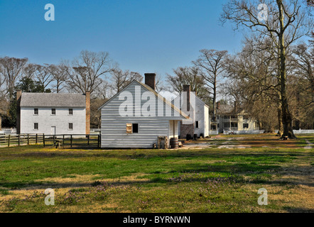 L'homestead Pettigrew au lac Phelps, Caroline du Nord. Banque D'Images