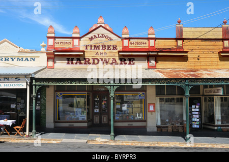 Anciens bâtiments de la ville de Maldon goldrush à Victoria en Australie Banque D'Images