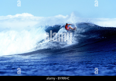 La France, à la Réunion, à St Leu. Wind Surf, Damien Hardman (AUS). Banque D'Images