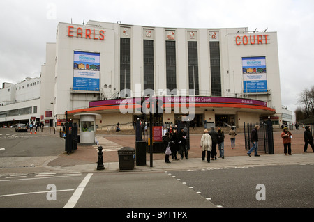 Entrée de l'Earls Court Exhibition Halls sur Warwick Road à l'ouest de Londres, Royaume-Uni Banque D'Images