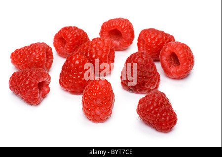 Objet sur blanc - framboise alimentaire close up Banque D'Images