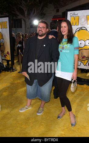 Kevin Smith et sa femme 'The Simpsons Movie' première au Mann Village Theatre - Arrivals Westwood, Californie - 24.07.07 Banque D'Images