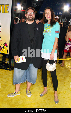 Kevin Smith et Jennifer Schwalbach 'The Simpsons Movie' première au Mann Village Theatre - Arrivals Westwood, Californie - Banque D'Images