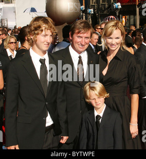 Wayne Gretzky, Janet Jones-Gretzky et les enfants l'ESPY awards 2007 tenue au théâtre Kodak de Hollywood, Californie - Arrivées - Banque D'Images