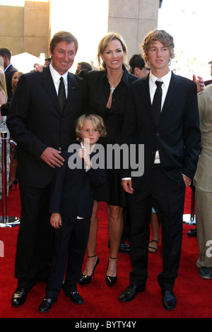 Wayne Gretzky, Janet Jones-Gretzky et la famille 2007 ESPY awards tenue au théâtre Kodak de Hollywood, Californie - Arrivées - Banque D'Images