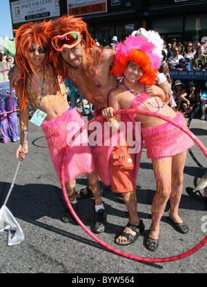 25 Merpeople Mermaid Parade annuelle Boardwalk Coney Island, Brooklyn, New York, USA - 23.06.07 Banque D'Images