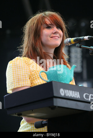 Kate Nash en tournée à Ben & Jerry's Sundae Festival 2007 tenue à Clapham Common, London, Angleterre - 28.07.07 Banque D'Images