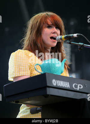 Kate Nash en tournée à Ben & Jerry's Sundae Festival 2007 tenue à Clapham Common, London, Angleterre - 28.07.07 Banque D'Images