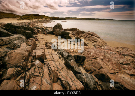 Uig sands traigh ou Uuige, Isle Of Lewis, Western Isles, îles Hébrides, Ecosse, Royaume-Uni Banque D'Images