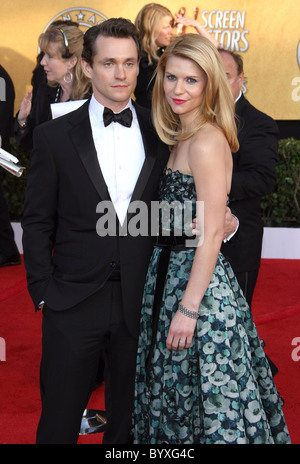 CLAIRE DANES HUGH DANCY 17E ÉDITION ACTEUR ÉCRAN GUILD AWARDS ARRIVANTS DOWNTOWN LOS ANGELES CALIFORNIA USA 30 janvier 2011 Banque D'Images