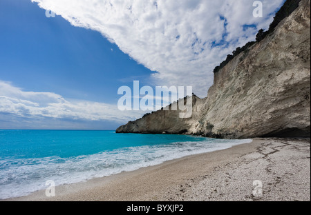 Plage de Porto Katsiki (l'île de Zakynthos, Grèce) Banque D'Images