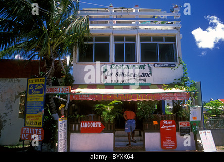 Inscrivez-vous au menu Le sable blanc restaurant Ville de Saint-François Grande-Terre Guadeloupe French West Indies Banque D'Images