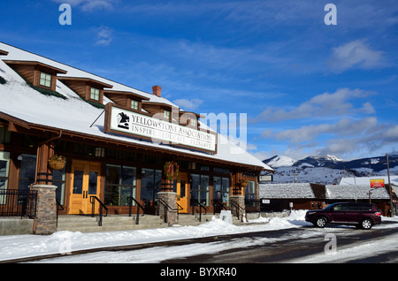 Le bâtiment à l'Association Yellowstone Gardiner, Montana, USA. Banque D'Images