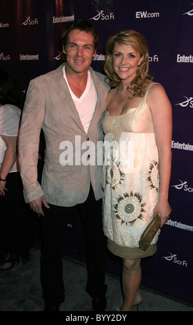 Michael Shanks et Amanda Tapping Sci-Fi Channel party au J6 d'un bar sur le toit à l'Salomar Hotel San Diego, Californie - Banque D'Images