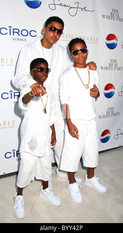 Sean Combs alias P. Diddy's Big enfants Christian, Petit Quincy,et enfant du milieu Justin Combs "le véritable parti blanc' présenté Banque D'Images