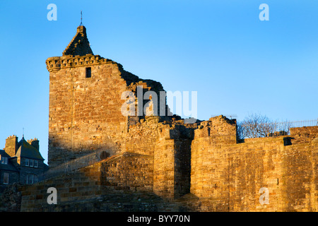 Le Château de St Andrews St Andrews Fife au lever du soleil l'Ecosse Banque D'Images