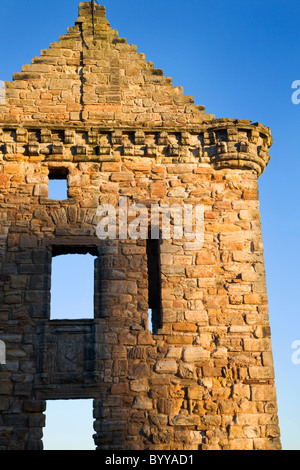 Le Château de St Andrews St Andrews Fife au lever du soleil l'Ecosse Banque D'Images