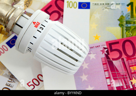 Thermostat de radiateur Banque D'Images