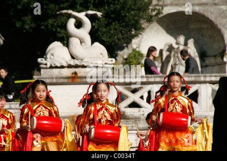 Les célébrations du nouvel an chinois sur la Piazza del popolo, Rome Banque D'Images