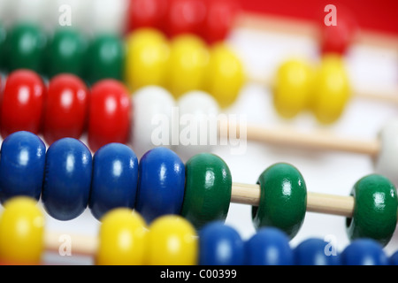 Mathématique Abacus en bois Banque D'Images
